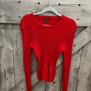 Versona Scarlet Ribbed Knit Top